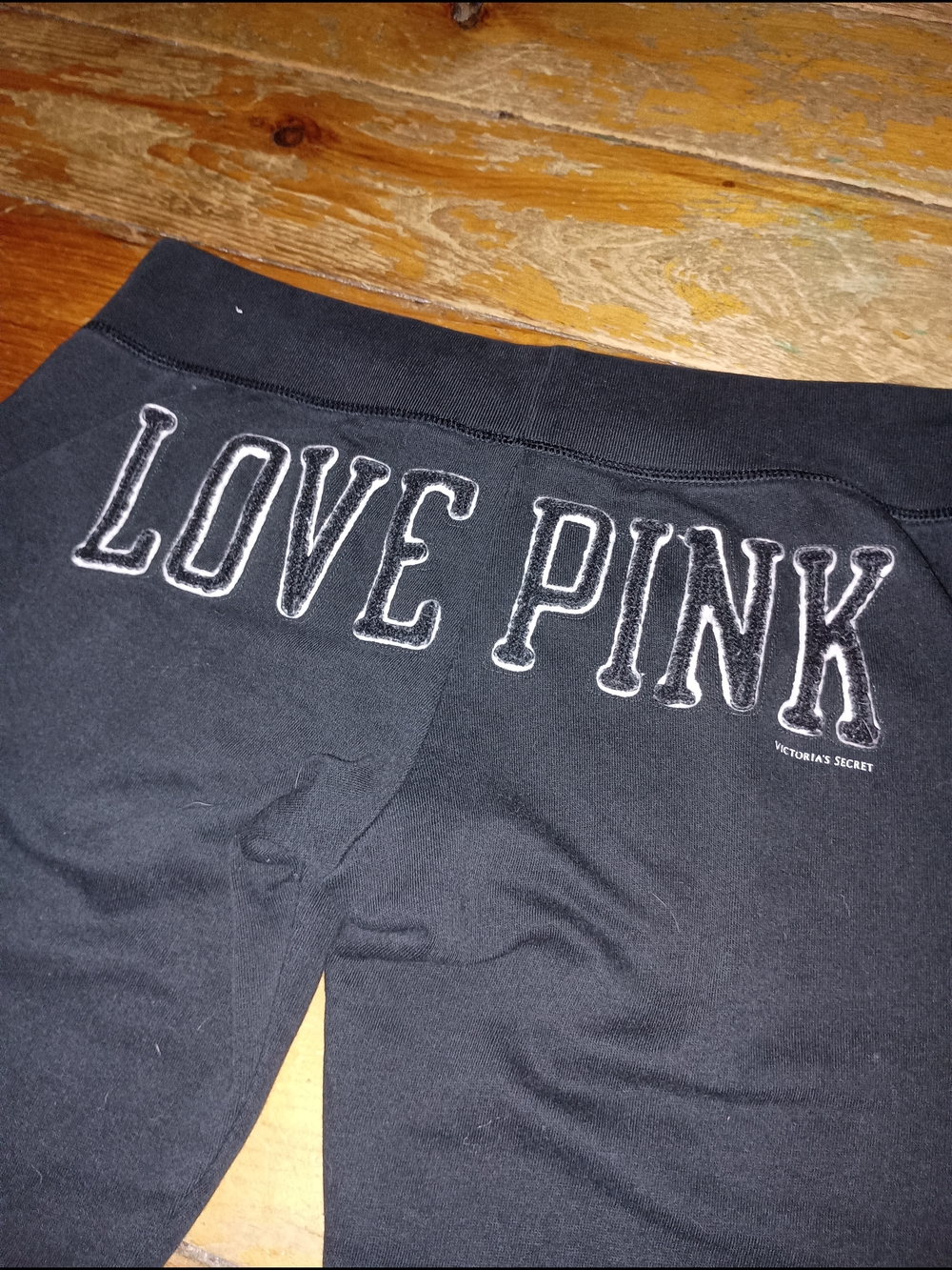 LOVE PINK Logo Black Sweatpants